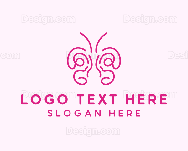 Butterfly Wings Drawing Logo