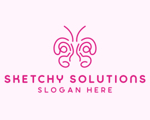 Butterfly Wings Drawing logo