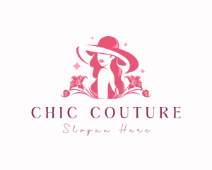 Woman Fashion Hat logo design