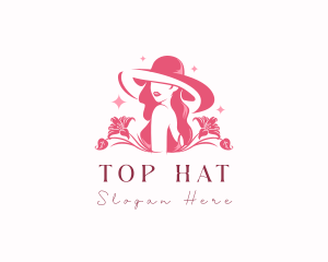 Woman Fashion Hat logo design