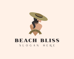 Beach Fashionista Woman logo design