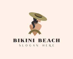 Beach Fashionista Woman logo design