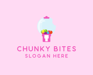 Bubblegum Bite Machine logo design