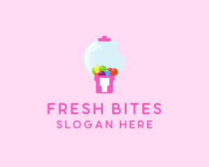 Bubblegum Bite Machine logo design