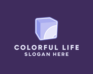3D Purple Cube Technology logo design