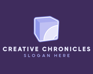 3D Purple Cube Technology logo design