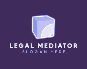 3D Purple Cube Technology logo design