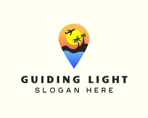 Location Pin Vacation logo design