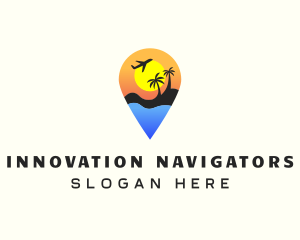 Location Pin Vacation logo design