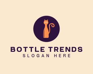 Wine Bottle Cat logo