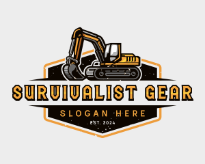 Excavator Industrial Construction logo design