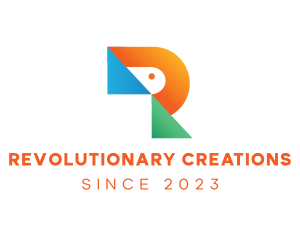 Colorful Industrial R logo design