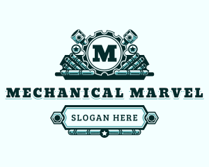 Auto Mechanic Engine logo design