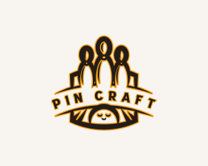 Bowling Bowl Pin logo