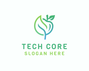 Organic Leaf Apple logo design