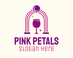 Pink Lunar Festival WIne logo design