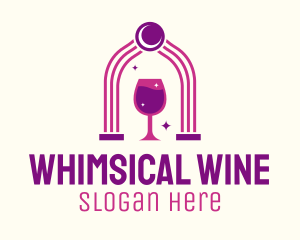 Pink Lunar Festival WIne logo design