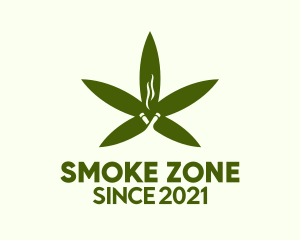 Organic Cannabis Smoke logo design