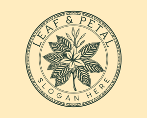 Botanical Vanilla Flower logo