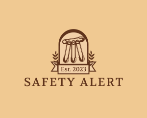 Tailor Safety Pin Sash logo design