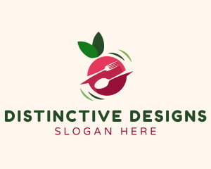 Fruit Food Utensils logo design