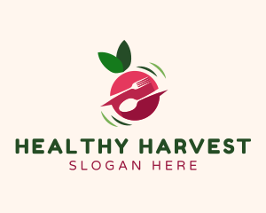 Fruit Food Utensils logo design