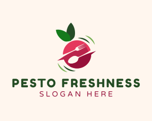 Fruit Food Utensils logo design