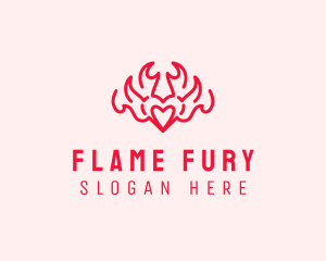 Firey Burning Heart logo