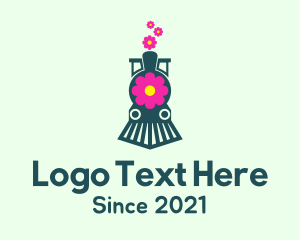 Flower Train Locomotive logo