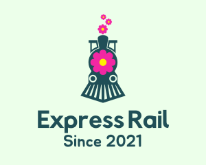 Flower Train Locomotive logo