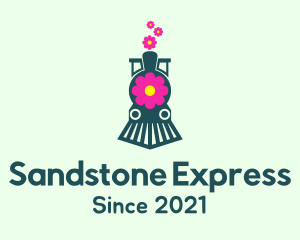 Flower Train Locomotive logo