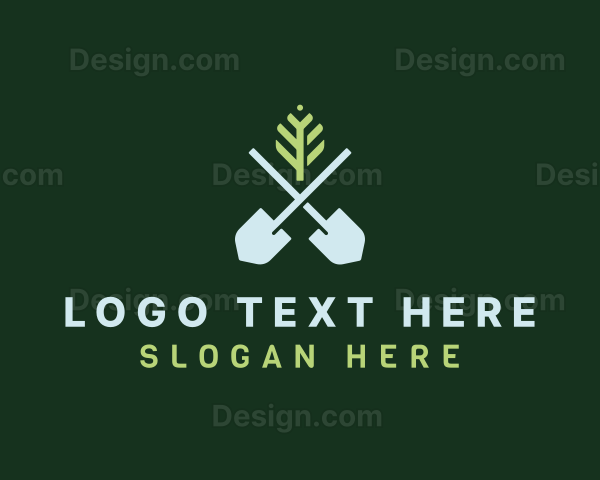 Lawn Shovel Landscaping Logo