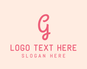 Pink Feminine Letter G logo