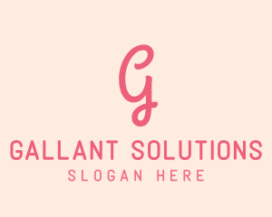 Pink Feminine Letter G logo design