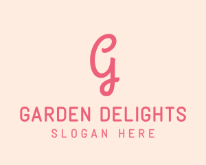 Pink Feminine Letter G logo design