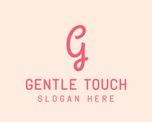 Pink Feminine Letter G logo design