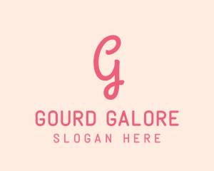 Pink Feminine Letter G logo design