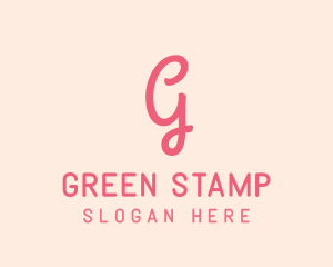 Pink Feminine Letter G logo design