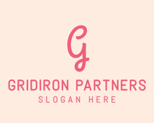 Pink Feminine Letter G logo design