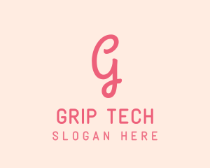 Pink Feminine Letter G logo design