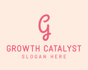 Pink Feminine Letter G logo design