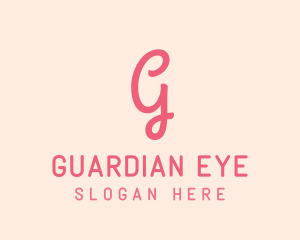 Pink Feminine Letter G logo design