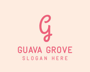 Pink Feminine Letter G logo design