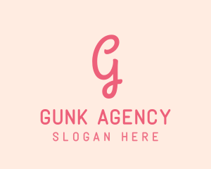 Pink Feminine Letter G logo design