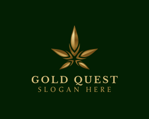 Gold Marijuana Weed logo