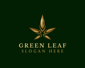 Gold Marijuana Weed logo