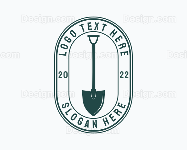 Gardener Shovel Tool Logo