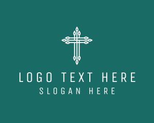 Elegant Christian Cross  logo