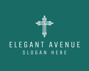 Elegant Christian Cross  logo design