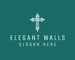 Elegant Christian Cross  logo design